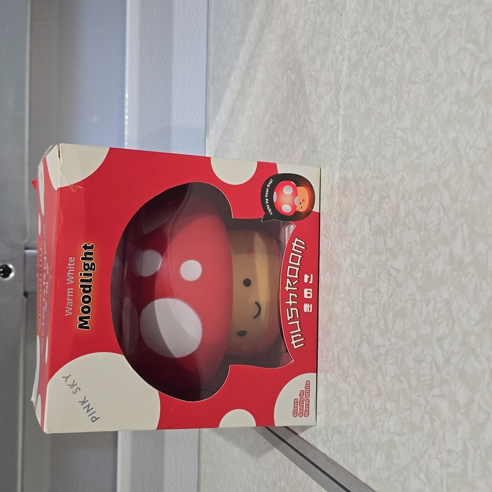 Mushroom Mood light, Nightlight Warm White.‎ Pink Sky Red and White